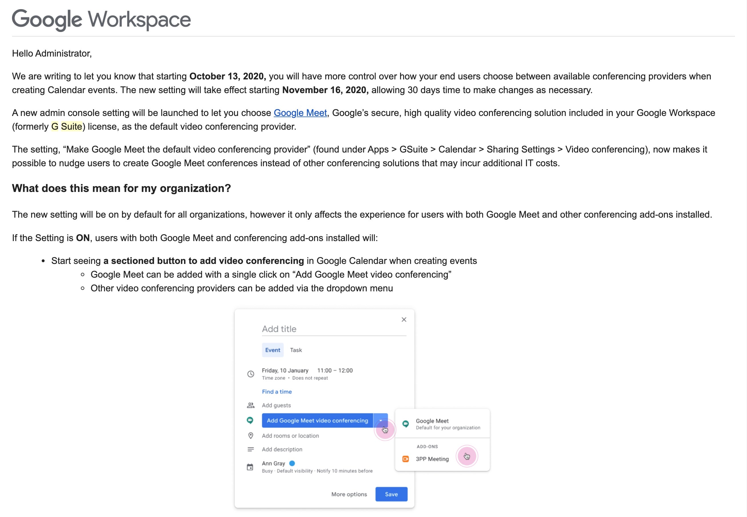 letter from google how to set up new google workspace migrate from g suite