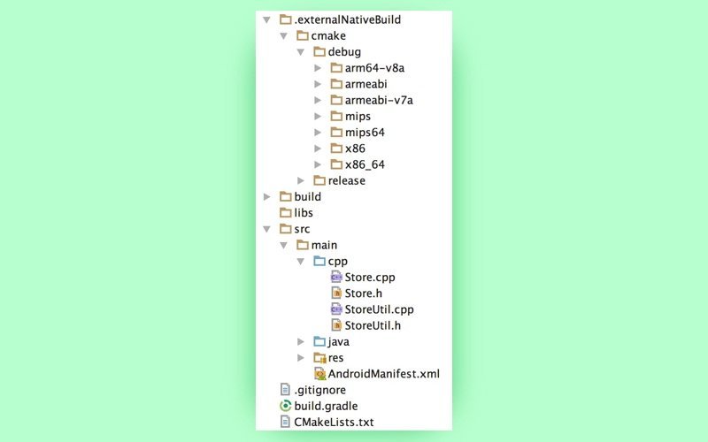 how to use android NDK: interaction between C/C++ and Kotlin project structure