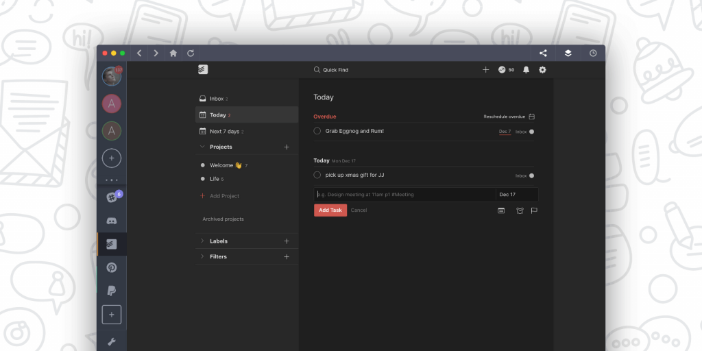 todoist Shift screenshot