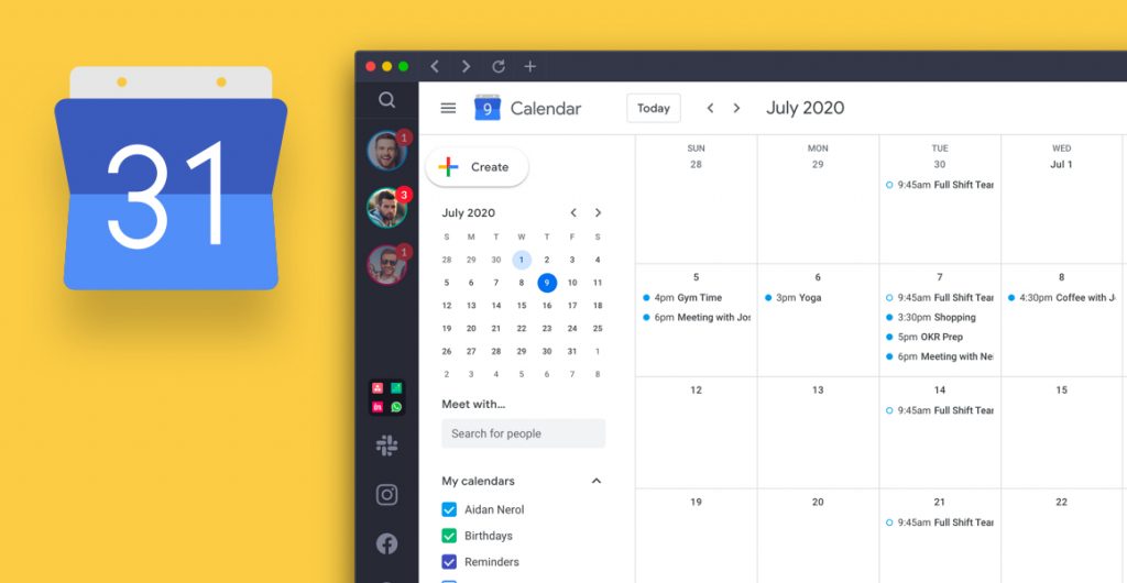 multiple google calendars