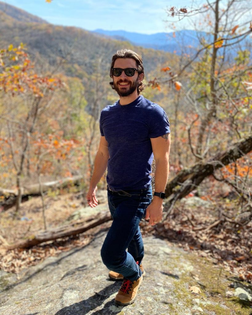 Alex in the mountains