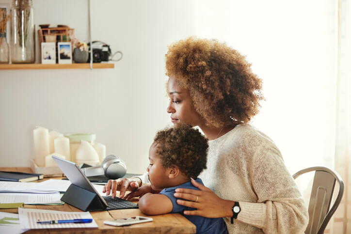 parent working from home