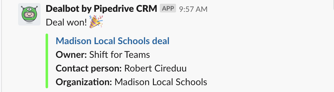 Slack Tips #1: get CRM updates.