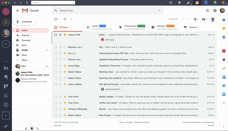 gmail custom theme with images