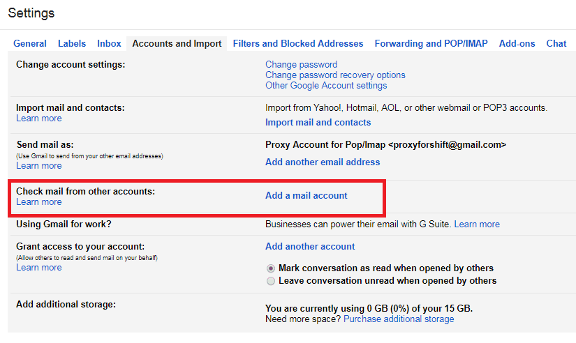 Set up access to your external POP/IMAP accounts through the Skeleton account. 