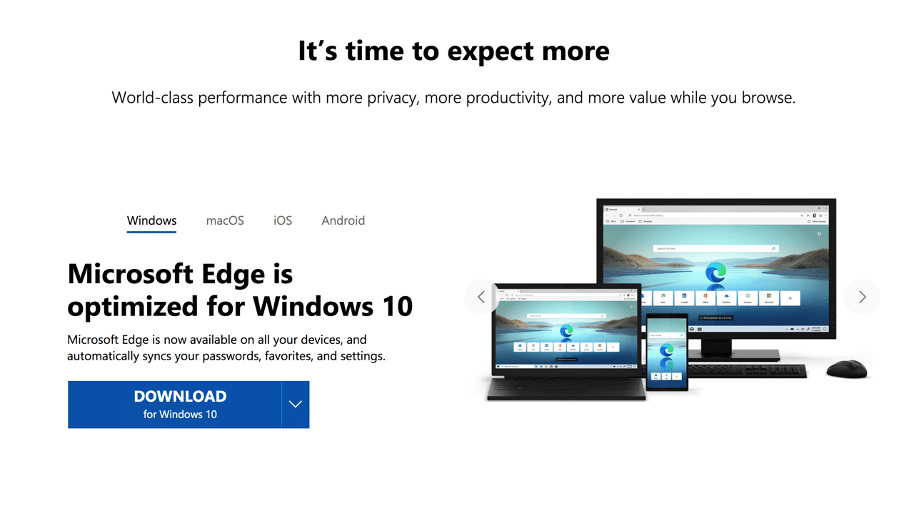 Microsoft Edge 瀏覽器正式版