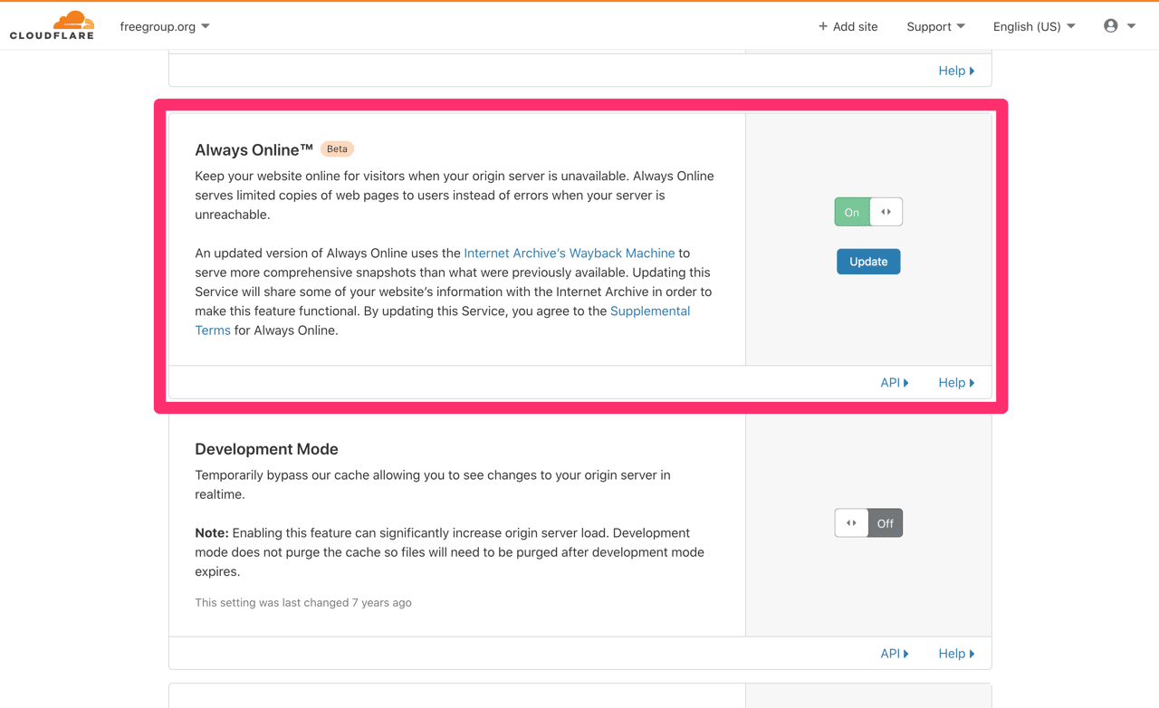 Cloudflare 的 Always Online 和 Internet Archive 合作