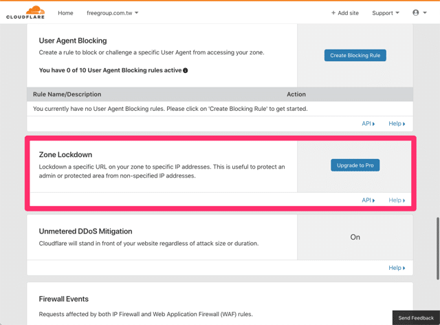 Cloudflare Zone Lockdown