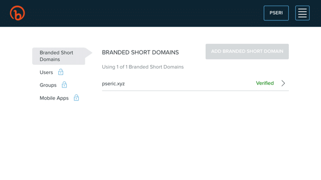 Bitly custom domain