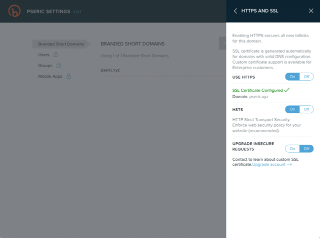 Bitly custom domain
