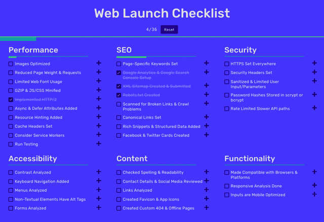 Web Launch Checklist