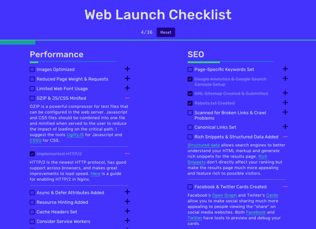 Web Launch Checklist