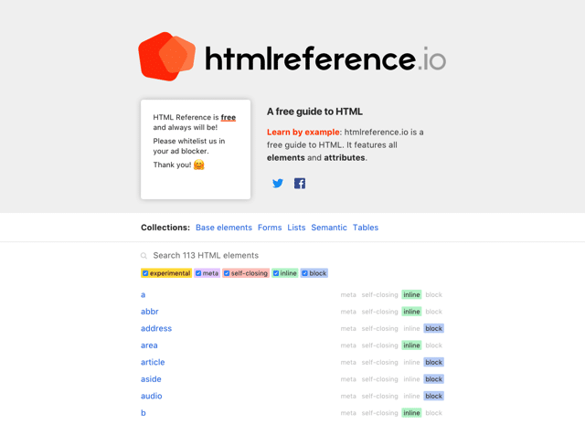 HTML Reference