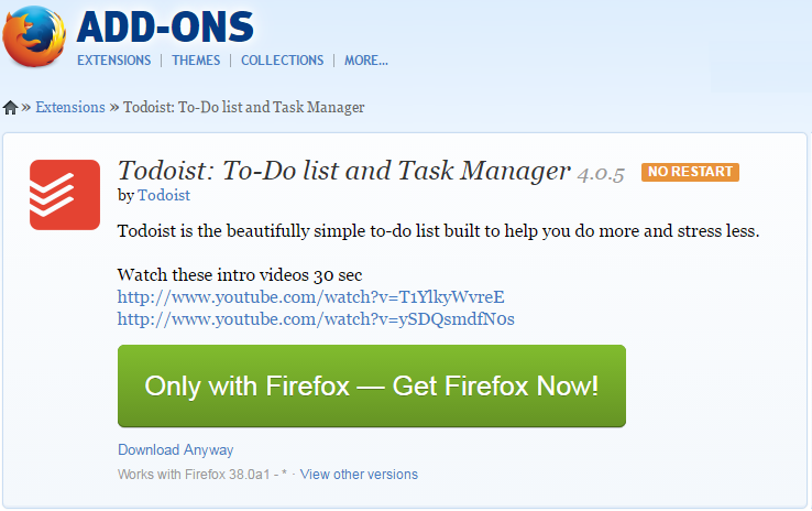 todoist firefox download