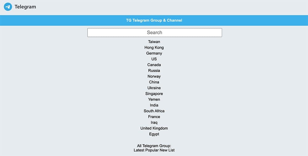 Telegram群組搜索-Tg-me
