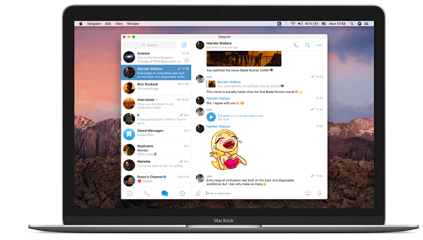 telegram mac 中文