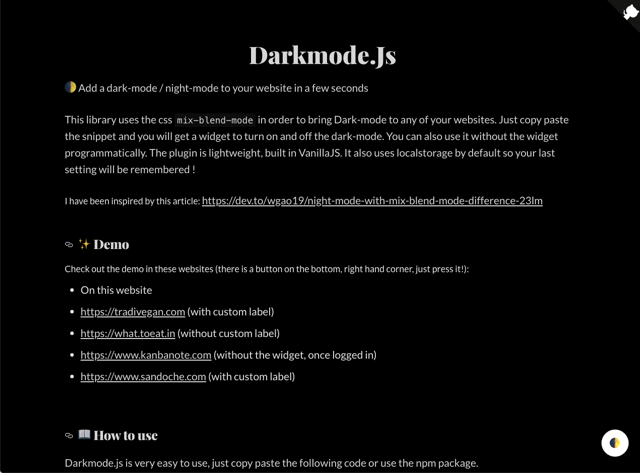 Darkmode.js