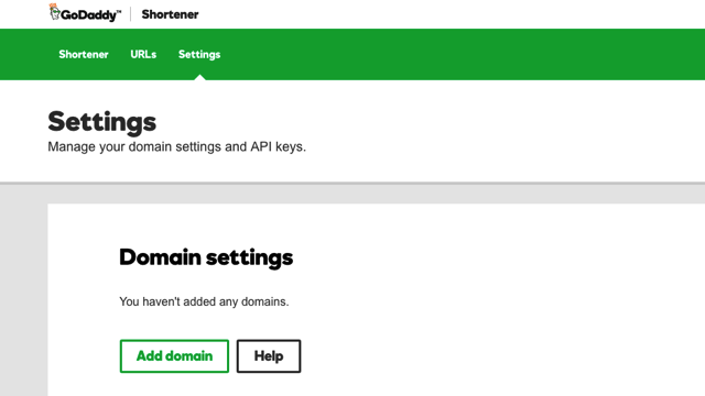 GoDaddy URL Shortener