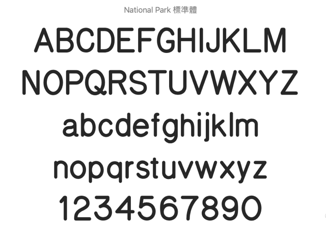 National Park Typeface