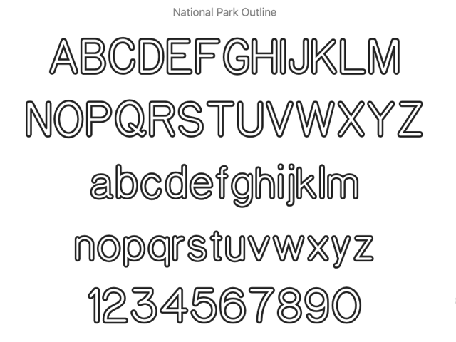 National Park Typeface