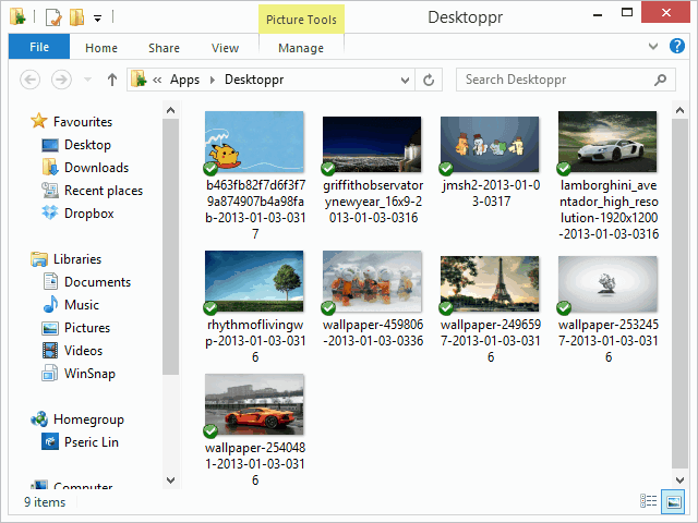 Desktoppr 直接將你喜愛的高畫質桌布同步回 Dropbox