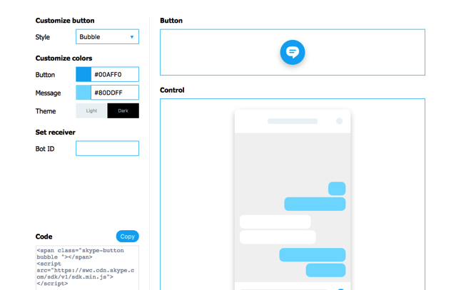 Skype Web Control