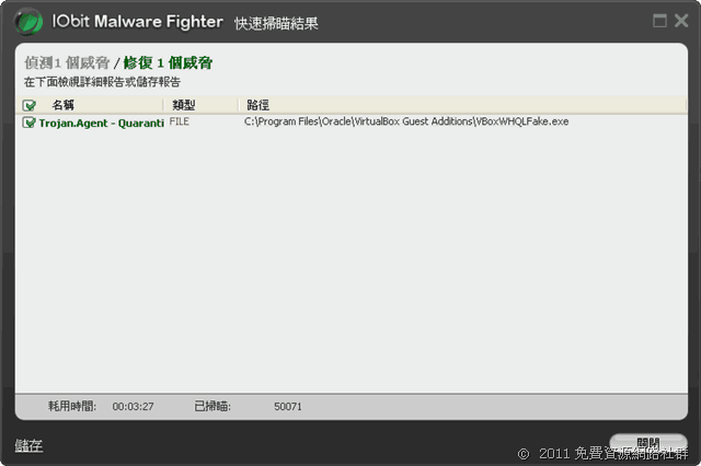 IObit Malware Fighter 免費的惡意程式、木馬掃描工具（中文版）