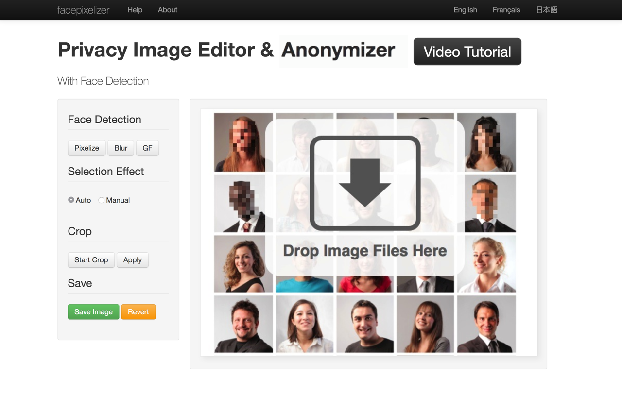 Facepixelizer 線上圖片馬賽克工具，自動偵測臉部也可隱藏重要隱私資訊