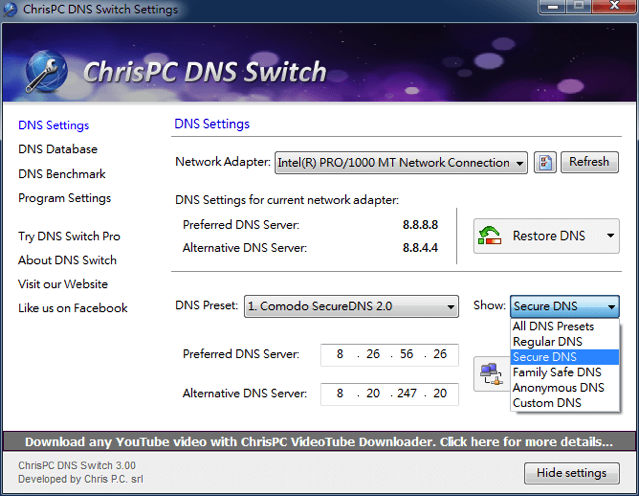 ChrisPC DNS Switch