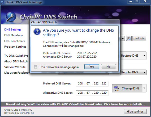 ChrisPC DNS Switch