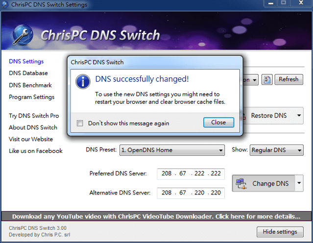 ChrisPC DNS Switch