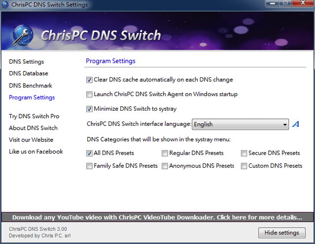 ChrisPC DNS Switch