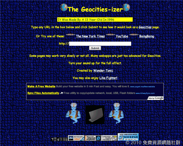 The Geocities-izer