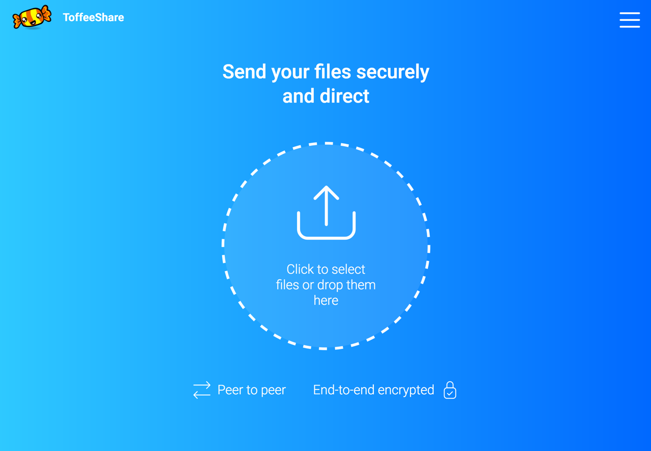ToffeeShare 更安全傳送檔案，以瀏覽器進行點對點加密傳輸