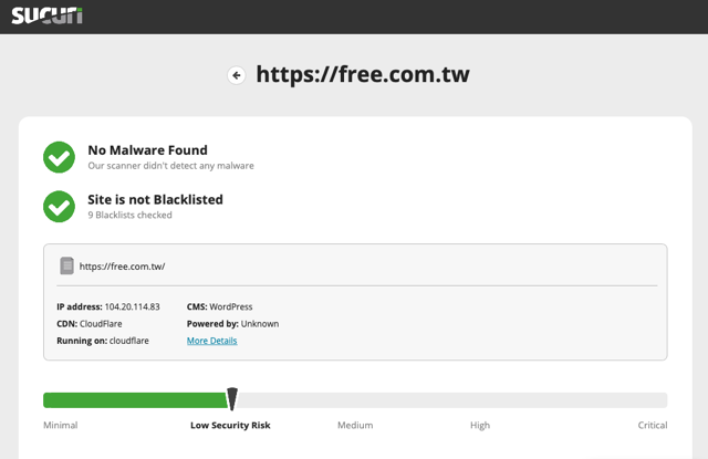 Sucuri SiteCheck