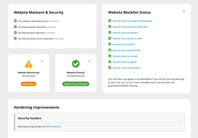 Sucuri SiteCheck