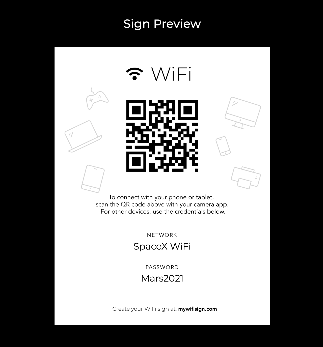 My WiFi Sign