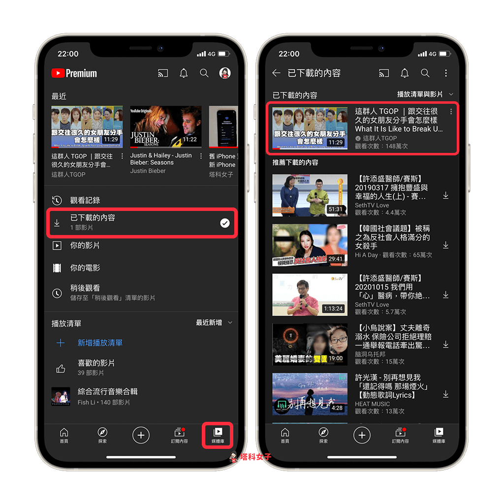 YouTube Premium 下載影片 離線觀看