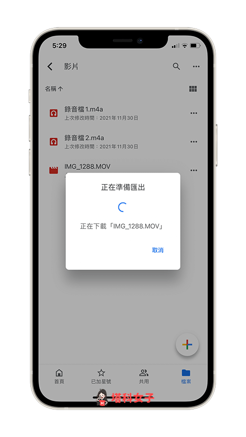 Google 雲端硬碟影片下載 iPhone：等待匯出