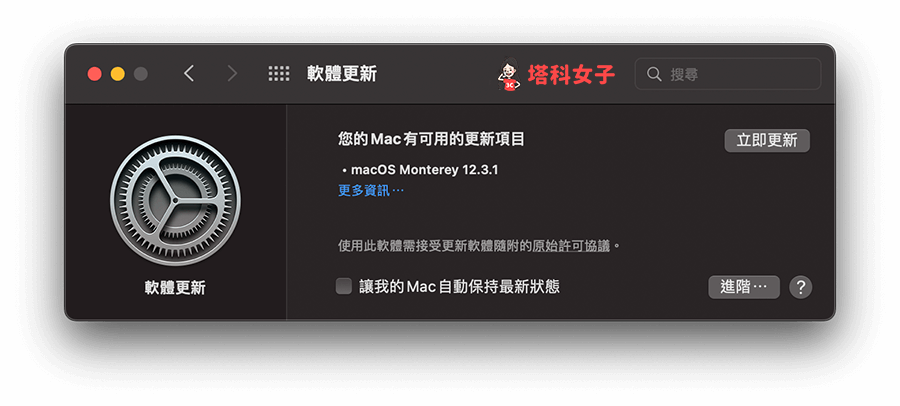 Mac 速度變慢：軟體更新