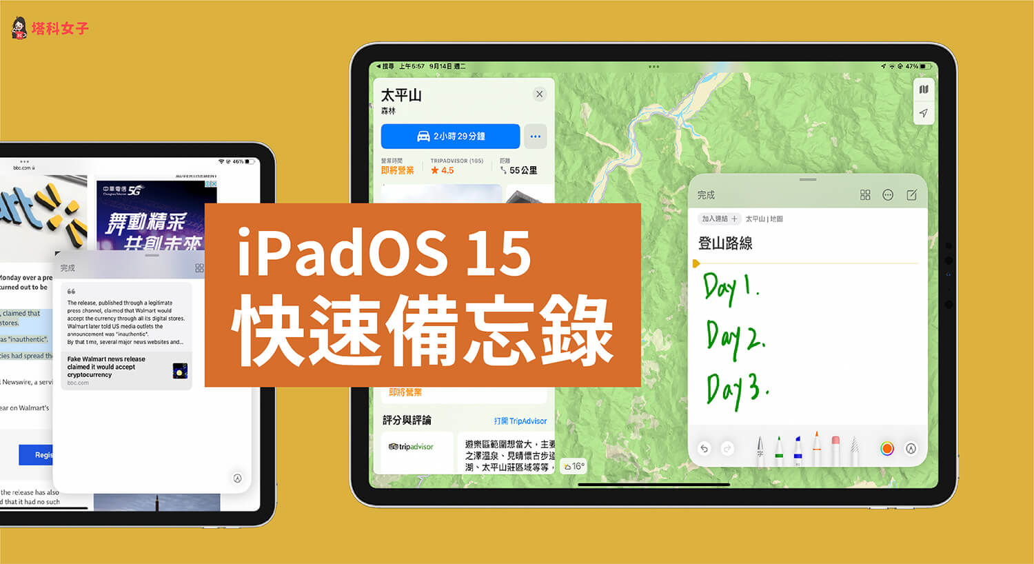 iPad 快速備忘錄怎麼用？教你 7 個實用技巧（iPadOS 15）