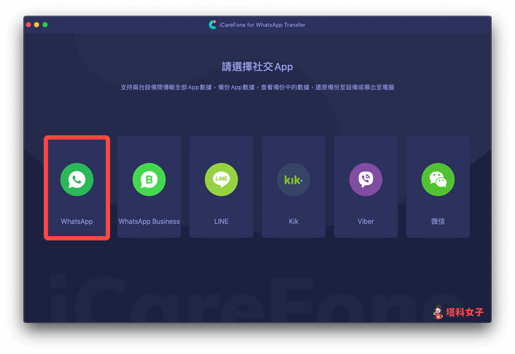 iCareFone : WhatsApp 資料轉移教學 