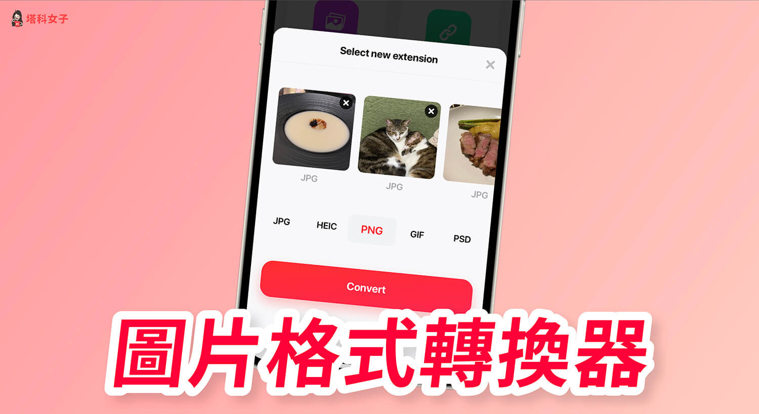 圖片格式轉換器 App 將任何照片轉JPG/PNG/PDF/GIF/PSD/SVG 格式 (iOS/Android)