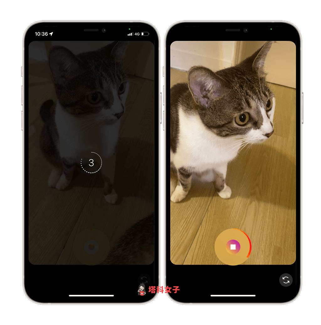 IG 計時拍照錄影：開始倒數計時三秒