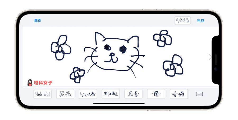 iMessage 手寫訊息：塗鴉