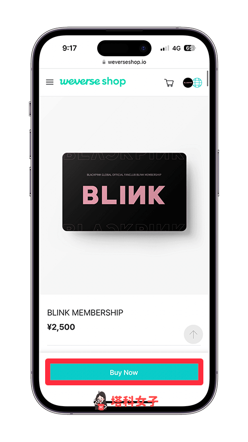 購買 BLINK MEMBERSHIP 會員：點選 Buy Now