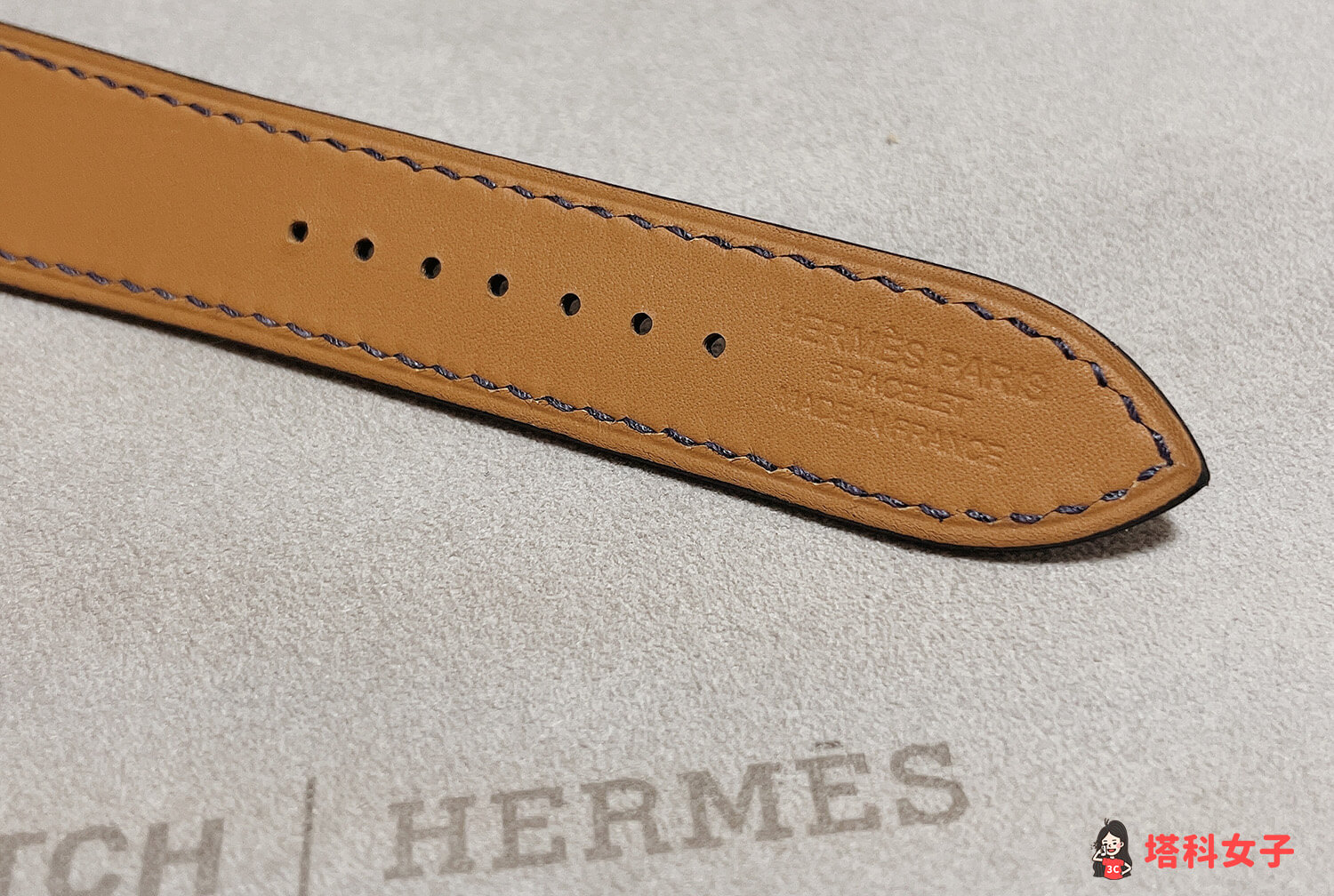 Apple Watch Hermès 錶帶開箱：錶帶內側