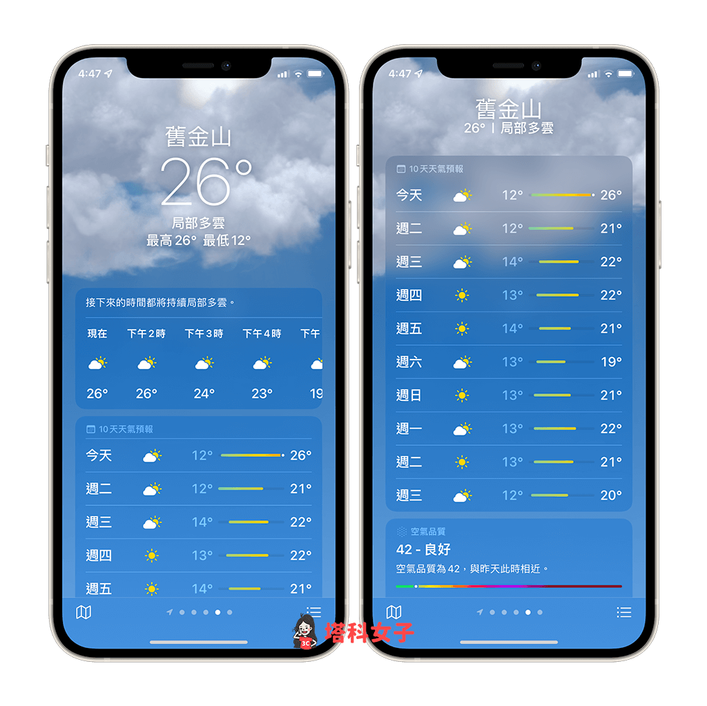 iOS 15 天氣新功能：全新外觀設計