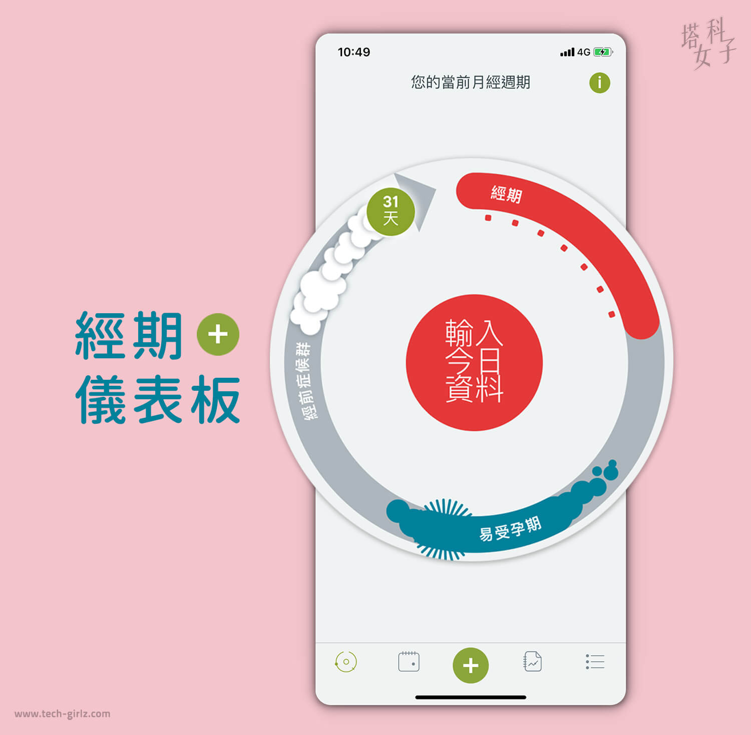 經期 App - Clue 新增月經記錄